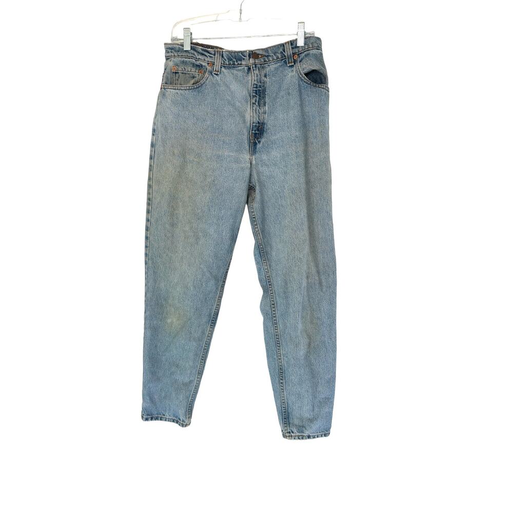Levi's 551 Jeans VTG Light Wash Cotton Relaxed Fit Tapered Leg Size 12 Short
